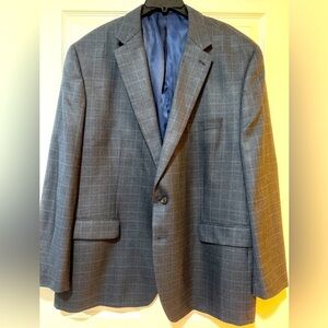 Ralph Lauren Navy Sport Coat Modern Fit Silk/Wool Missing Size Tag Larger Size